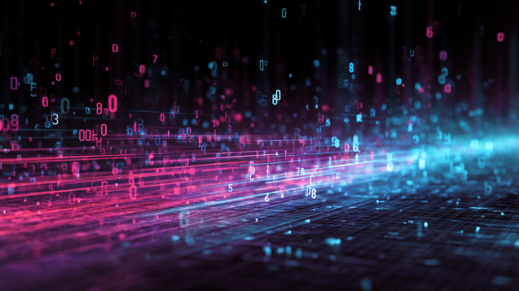 An image that represents a data stream with numbers